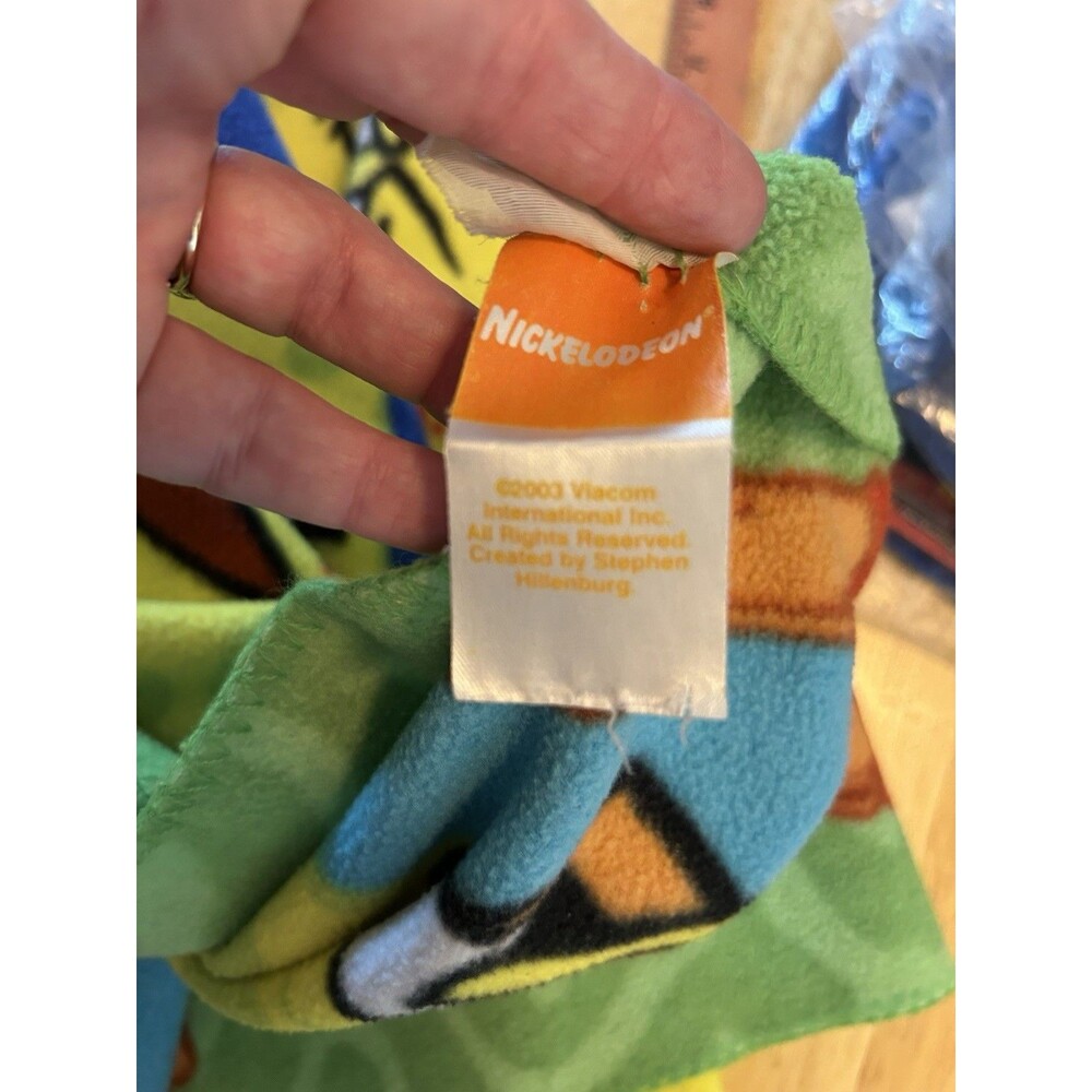 Nickelodeon SpongeBob SquarePants Throw Blanket Vintage 2003 55x50 Fleece Plush - Picture 8 of 8